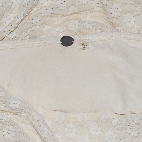 Free People Ona Convertible Ruched Mini Skirt Floral Lace Strapless Top M - Picture 7 of 7